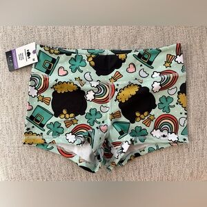 Wodbottom “Can’t Pinch This” Patterned Athletic Shorts for Women bnwt medium